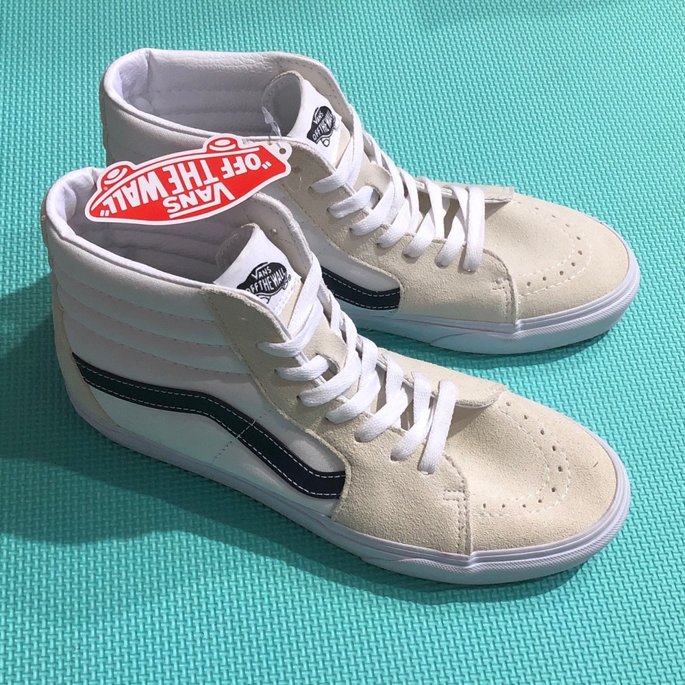 Brand New Vans Men’s High-Top Sneakers with Black Side Stripe